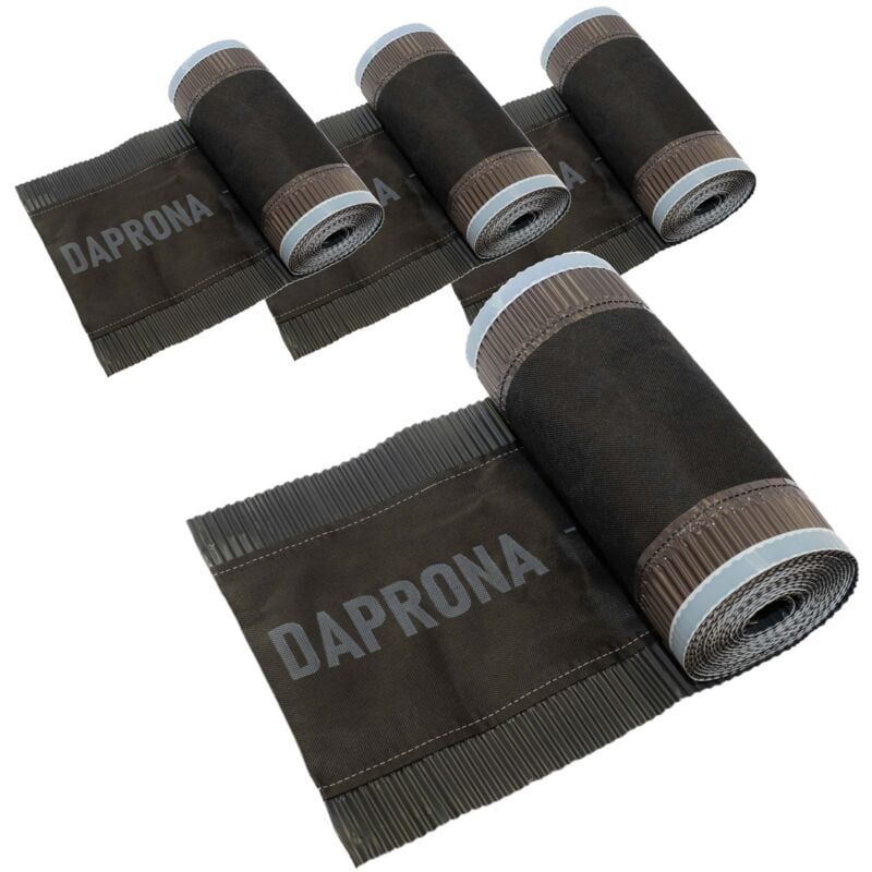 Bande de faîtage Daprona en aluminium 5m, rouleau de faîtage, bande d'arêtier, faîtière roulante, étanchéité de toit, bande d'aération de toit - 4