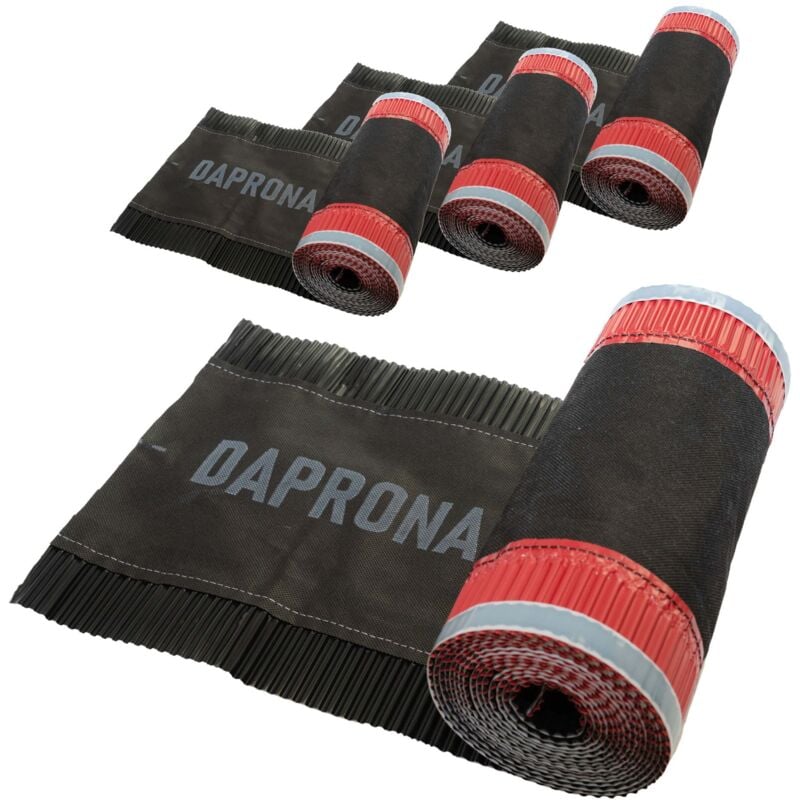 Bande de faîtage Daprona en aluminium 5m, rouleau de faîtage, bande d'arêtier, faîtière roulante, étanchéité de toit, bande d'aération de toit - 4
