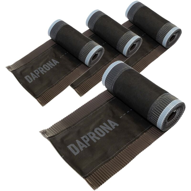 Bande de faîtage Daprona en aluminium 5m, rouleau de faîtage, bande d'arêtier, faîtière roulante, étanchéité de toit, bande d'aération de toit - 4