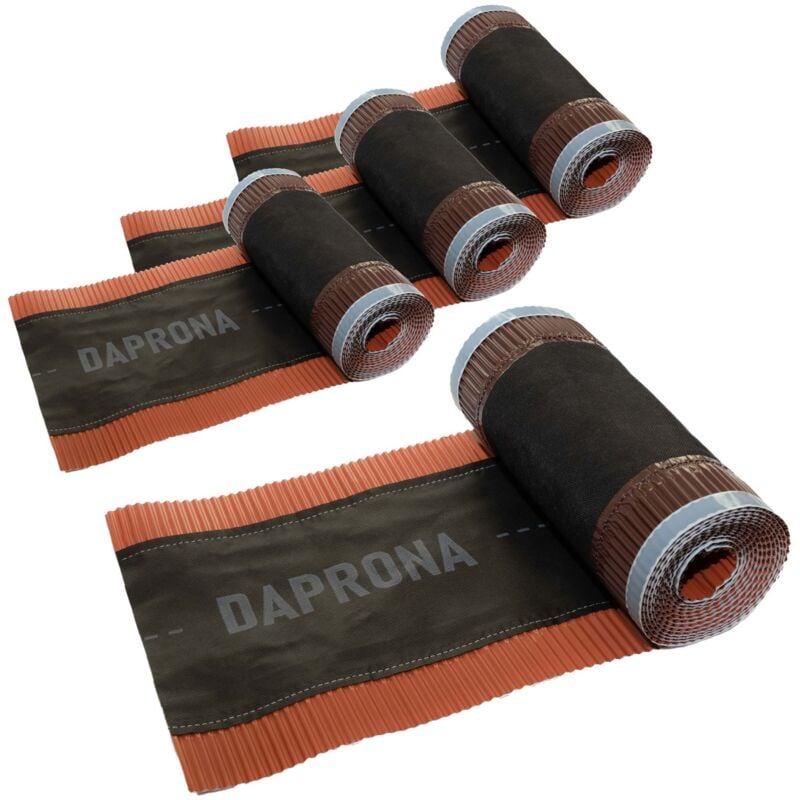 Bande de faîtage Daprona en aluminium 5m, rouleau de faîtage, bande d'arêtier, faîtière roulante, étanchéité de toit, bande d'aération de toit - 4