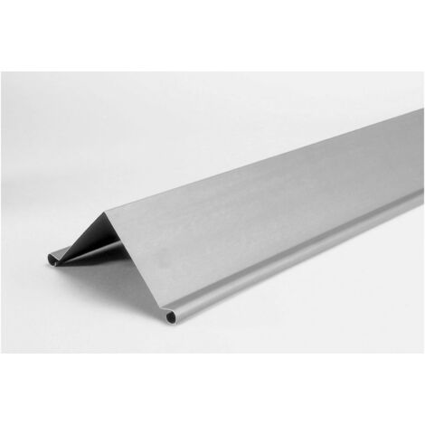 Bande de faitage simple à ourlets 2m – ZINC NATUREL – Épaisseur 0,65mm – Pour toitures en pente