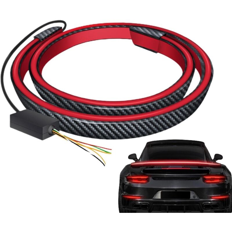 Bande de feux stop pour voiture, barre de signal de frein de voiture Voyant d'avertissement de lunette arrière Feu arrière de frein de remorque LED