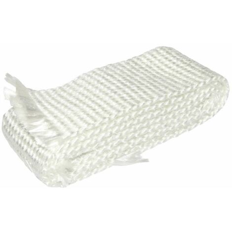 Bande de fibre de verre céramique 50x3mm silencieux échappement haute température cyclo moto tracteur voiture, longueur 1m