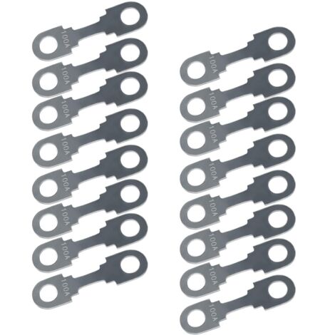 Bande de Fusible Plat Fusible de Voiture Fusibles Plats pour Auto 16pcs Lame de Fusibles pour Auto/Truck/RV/Camion/Moto (100A)