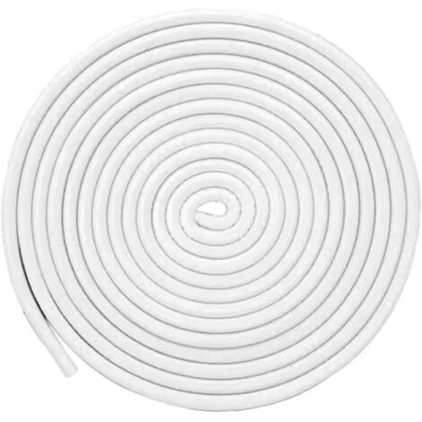 Bande de joint universel en caoutchouc en forme de U avec clips métalliques intégrés, protection pour la plupart des voitures, SUV, installation sans colle, couleur: blanc, 10 m