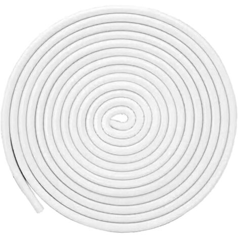 Bande de joint universel en caoutchouc en forme de U avec clips métalliques intégrés, protection pour la plupart des voitures, SUV, installation sans colle, couleur: blanc, 10 m
