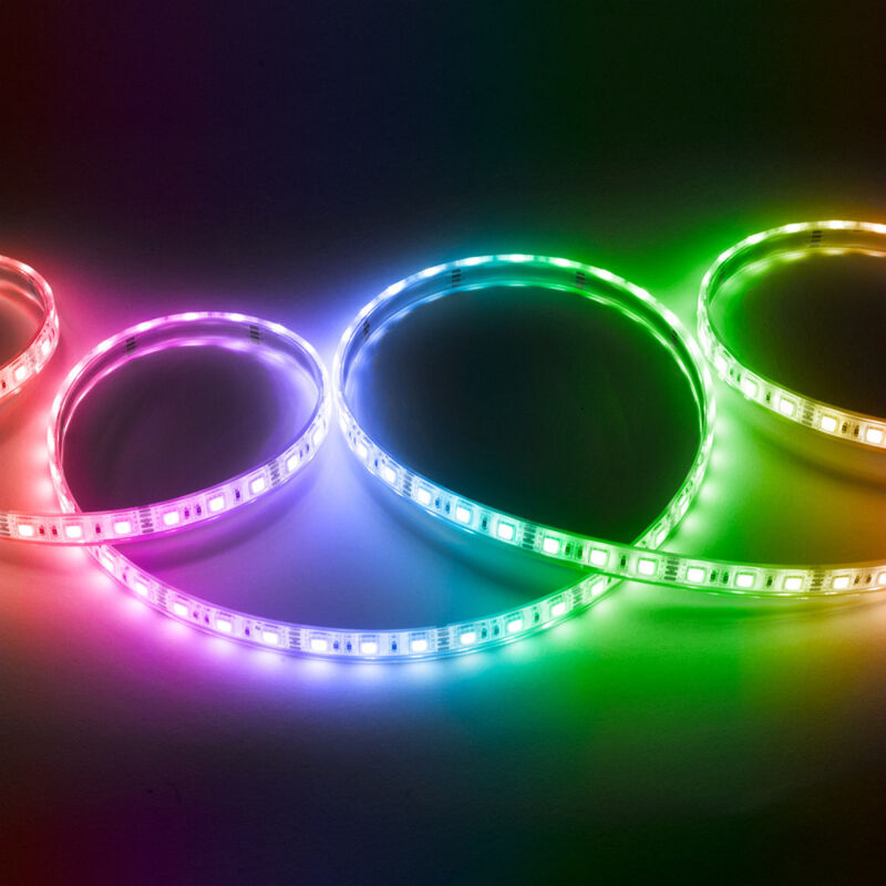 Bande de 60 LED 72W 4 000Lm SMD5050 12VDC IP68 RGB Submersible x5M 40 000H [CA-5050-12V-IP68-RGB]-RGB
