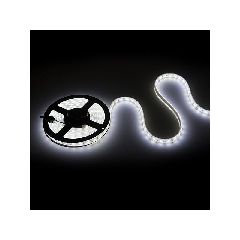 Greenice - Bande de 60 led 72W 4 000Lm CRI85 6000ºK SMD5050 12VDC IP68 Submersible x5M 40 000H [CA-5050-12V-IP68-CW] -Blanc Froid