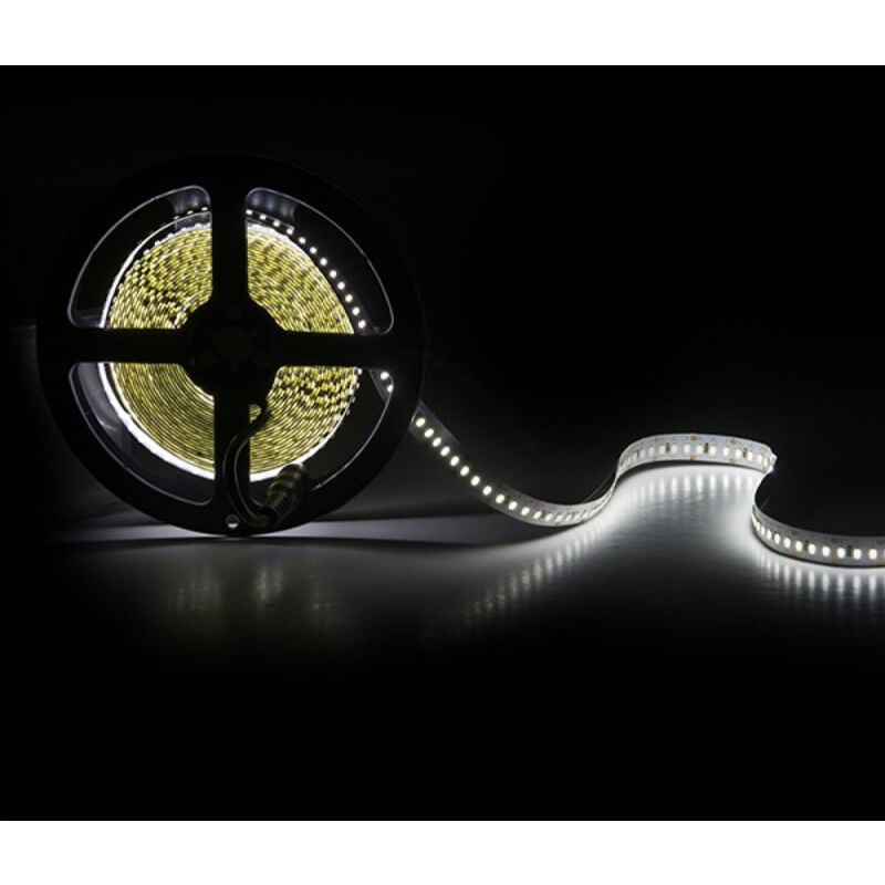 Greenice - Bande de 204 led/m 60W 5 000Lm CRI85 6000ºK SMD3014 12VDC IP20 x5M 40 000H [CA-3014-204-12W-IP20-CW] -Blanc Froid