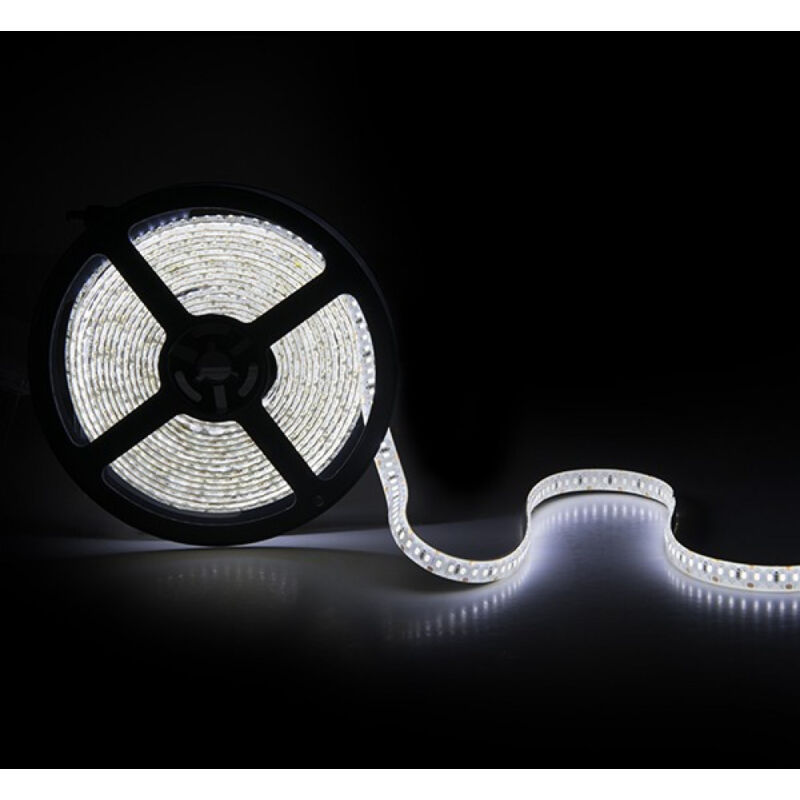 Bande de 204 led/m 60W 4700Lm CRI85 2700ºK SMD3014 12VDC IP65 x5M 40 000H [CA-3014-204-12W-IP65-WW]-Blanc Chaud