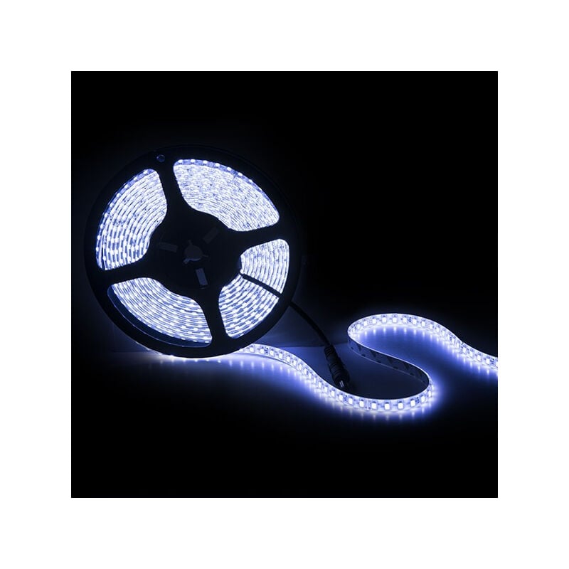 Bande de 600 led 60W 5 500Lm SMD2835 24VDC x5M 40 000H [GR-RDT2835-120-24-B] -Bleu