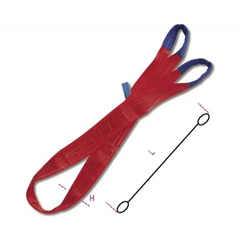 Bande de levage rouge 5 t robur 8158 - 2.0 m