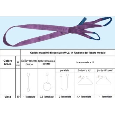 BANDE DE LEVAGE VIOLET -8150 1T MT 4