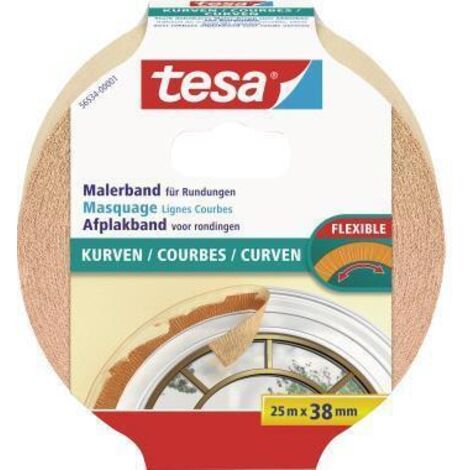 Bande de masquage tesa 56534-00001-00 beige (L x l) 25 m x 38 mm caoutchouc 1 pc(s) Y445931