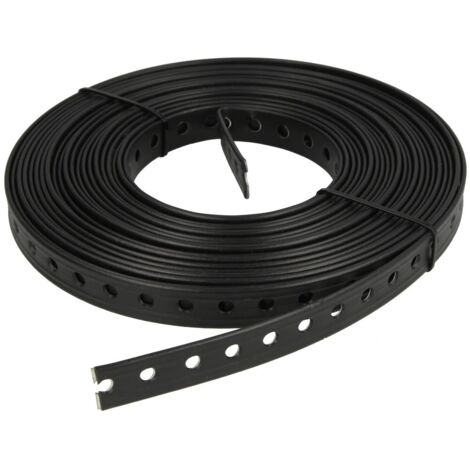 Bande de montage perforée plastifiée diam. 6,5 x 19 mm