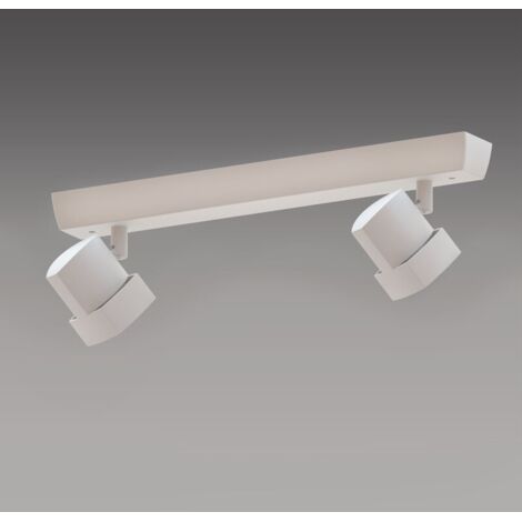 Bande de plafond Moka 2 spots GU10 Blanc