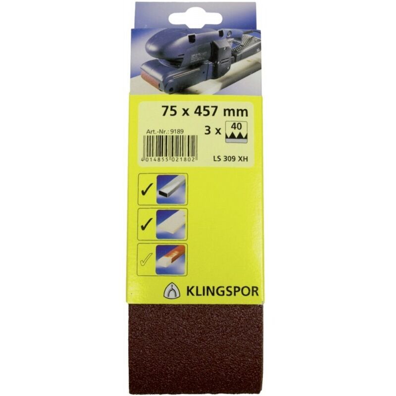 Bande de poncage 100x610/Grain -120 Klingspor