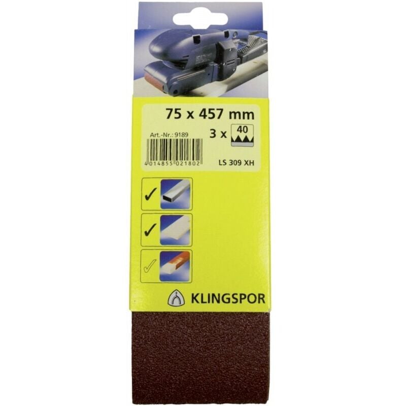 Bande de poncage 100x610/Grain -40 Klingspor