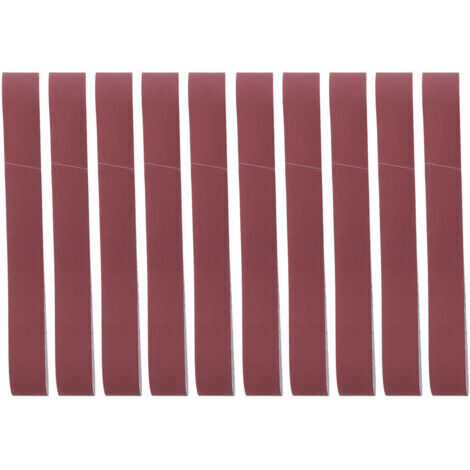 Bande de ponçage en alumine, outil de polissage, de meulage, 740x40mm, pour meubles, travail du bois, grain 60, 10 pièces