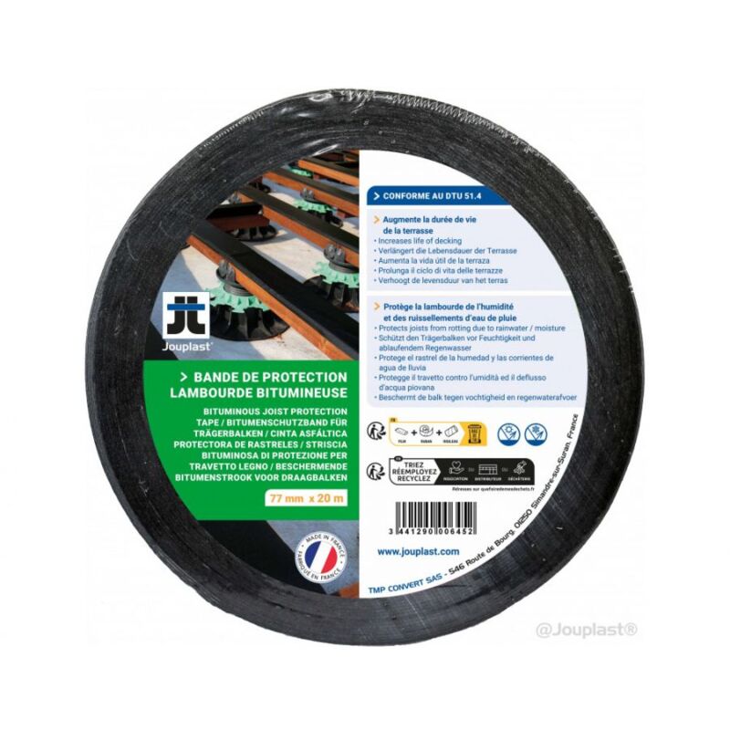 Jouplast - Bande de protection bitumineuse - 77 mm x 20 m