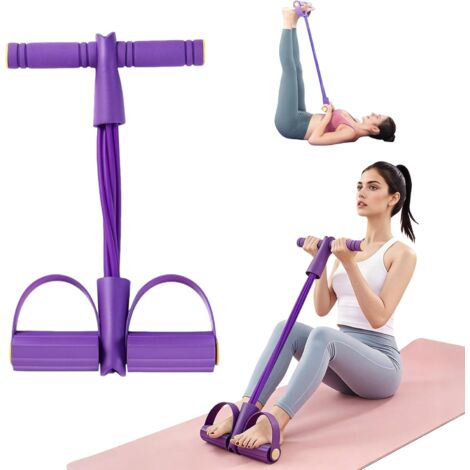 Bande de résistance avec pédale et poignée,équipement de sport multifonction,utilisé pour l'entraînement des abdominaux,de la taille,des jambes et de tout le corps, entraînement en résistance portable