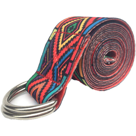 Bande de Résistance Fitness Yoga en Polycoton pour Entraînement et Relaxation (Rouge)