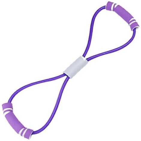 Bande de résistance pour le yoga, sangle de renforcement musculaire, corde de traction en silicone élastique, outils de fitness pour le yoga en forme de 8, pour étirer la poitrine.