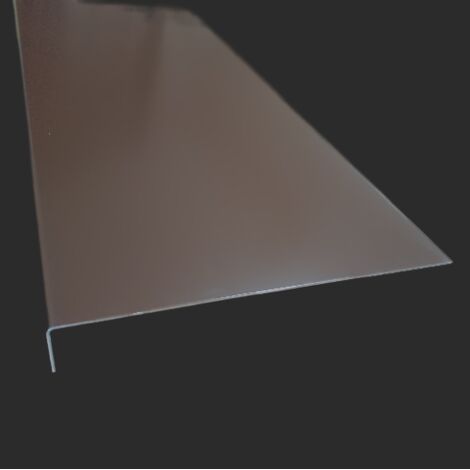 Bande de Rive Aluminium Brun Sepia RAL 8014 (1 pli, retour 20 mm, ep 1.5mm) Hauteur : 60 mm