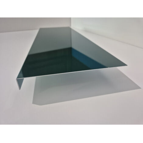 Bande de Rive Aluminium Vert Mousse RAL 6005 (1 pli, retour 20 mm, ep 1.5mm) Hauteur : 60 mm