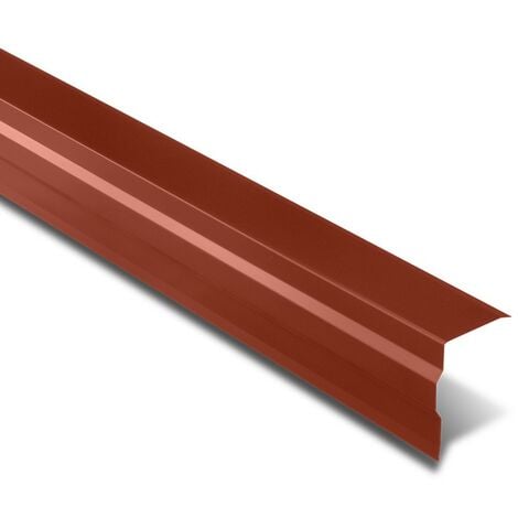 Bande de rive universelle  Coloris: Rouge Tuile  RAL 8012 - Dimension: 2100 mm Longueur