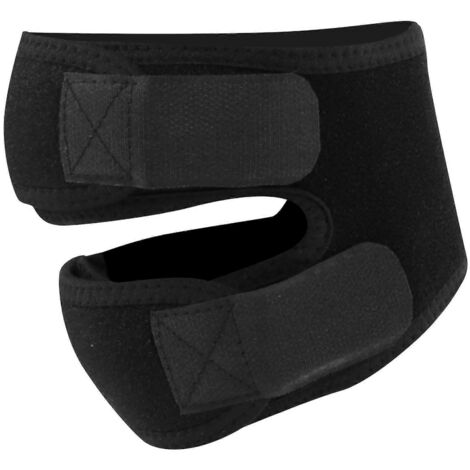 Bande de soutien rotulien en silicone réglable pour tendons et genoux, idéale pour la course à pied, le fitness et la randonnée.