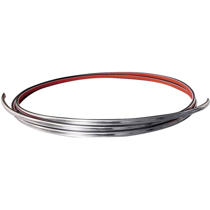 Eufab - 30182 Baguettes pour voiture chrome (l x l) 2.45 m x 21 mm