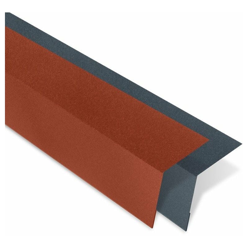 Bande d'égout pour tôle tuile bacacier Tuile r® Coloris: Brun mat - Dimension: 2100 mm Longueur
