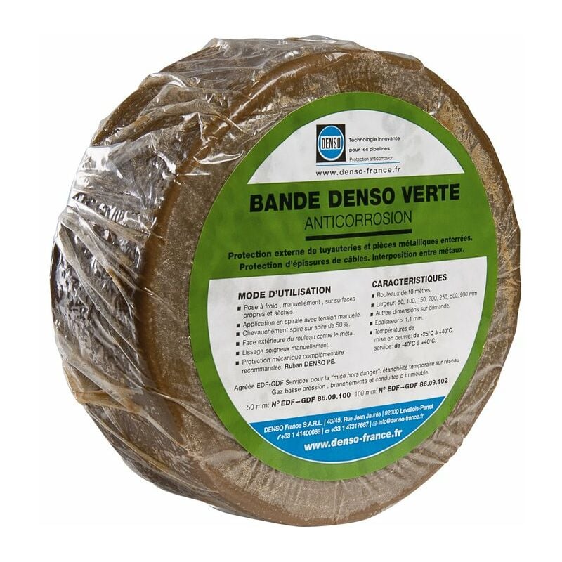 Bande anti-corrosion verte - 100 mm - 10 m - Denso