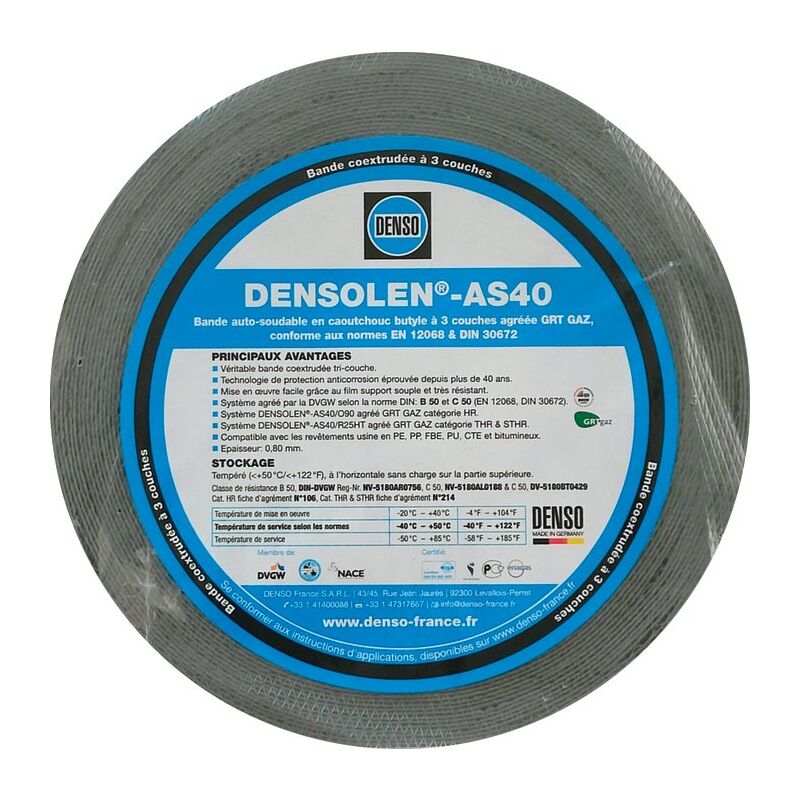Bande anticorrosion - Densolen AS40 Plus - Denso - l 15 m x l 50 mm