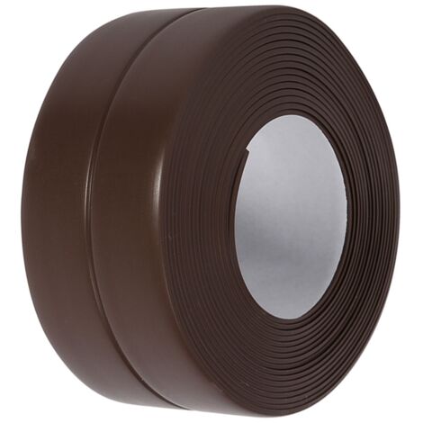 Bande d'étanchéité adhésive pour lavabo et mur - Bordure de joint cuisine marron 38mm x 3.2m