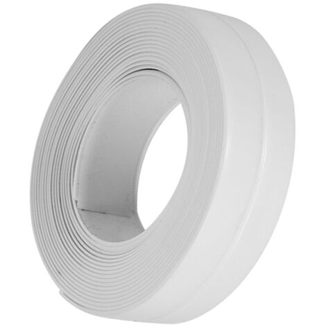Bande d'étanchéité adhésive pour lavabo et mur - Bordure de protection pour cuisine (Blanc 22mm x 3.2m)