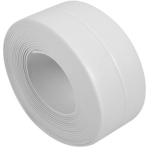 Bande d'étanchéité auto-adhésive pour baignoire et mur, Bordure de lavabo et cuisine Blanc 38mm x 3.2m