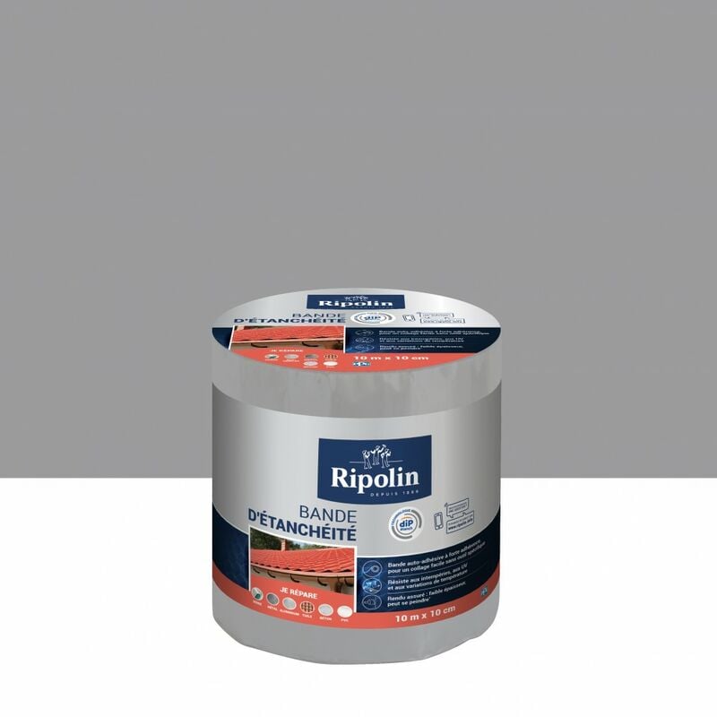 Ripolin - Bande d'étanchéité Adhésive 10 m x 10 cm, gris
