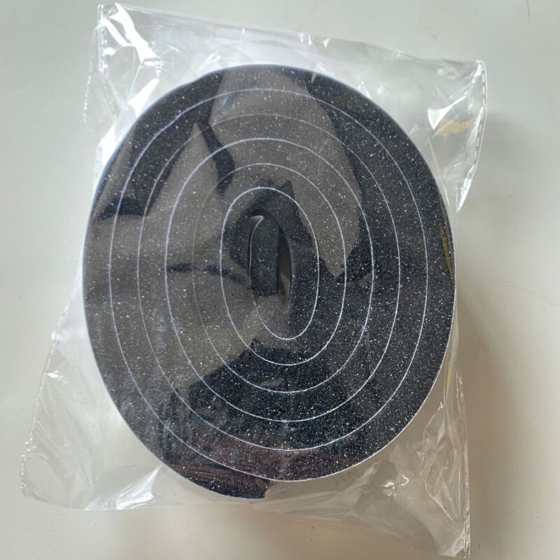 Bande d'étanchéité autocollante en mousse 20 mm (l) x 10 mm (H), caoutchouc mousse autocollant pour porte fenêtre, résistant , longueur 2m,noir