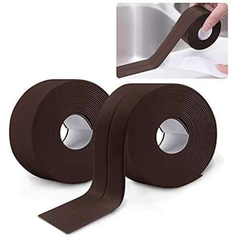 Bande d'étanchéité autocollante - Haute Qualité - PVC - Marron - Multi-usages - 3.2m x 3.8cm