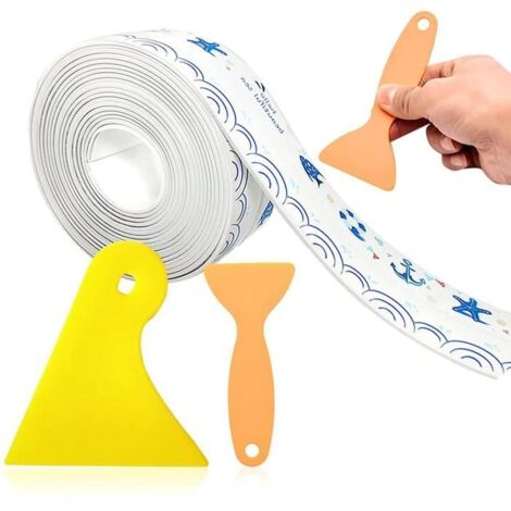 Bande d'étanchéité autocollante - Marque - Modèle - PVC - 3.8cm x 3.2m - Bleu
