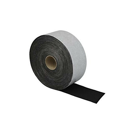 Bande d'étanchéité autocollante 80mm x 20m – Caoutchouc alvéolaire EPDM – Résistante à -40°C/+100°C – Pour lambourdes de terrasse en bois – SWG