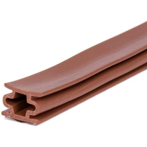 Bande d'étanchéité en caoutchouc silicone auto-adhésive résistante de 6 m, bande insonorisante pour portes et fenêtres de sécurité (10 mm x 8 mm)