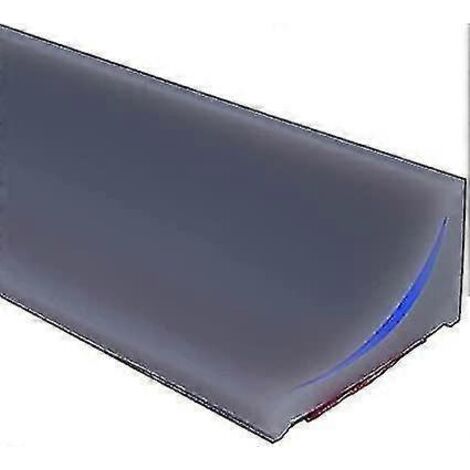 Bande d'étanchéité en silicone de 2 m pour douche, baignoire ou salle de bain, protection anti-éclaboussures, gris.