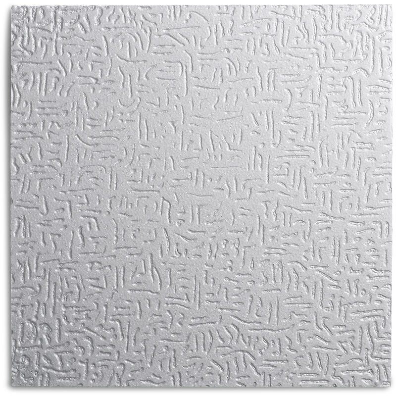 DECOSA Dalle de plafond Malaga - polystyrène - blanc - effet crépi - 50 x 50 cm - 8 sach. (=16 m2) - Blanc