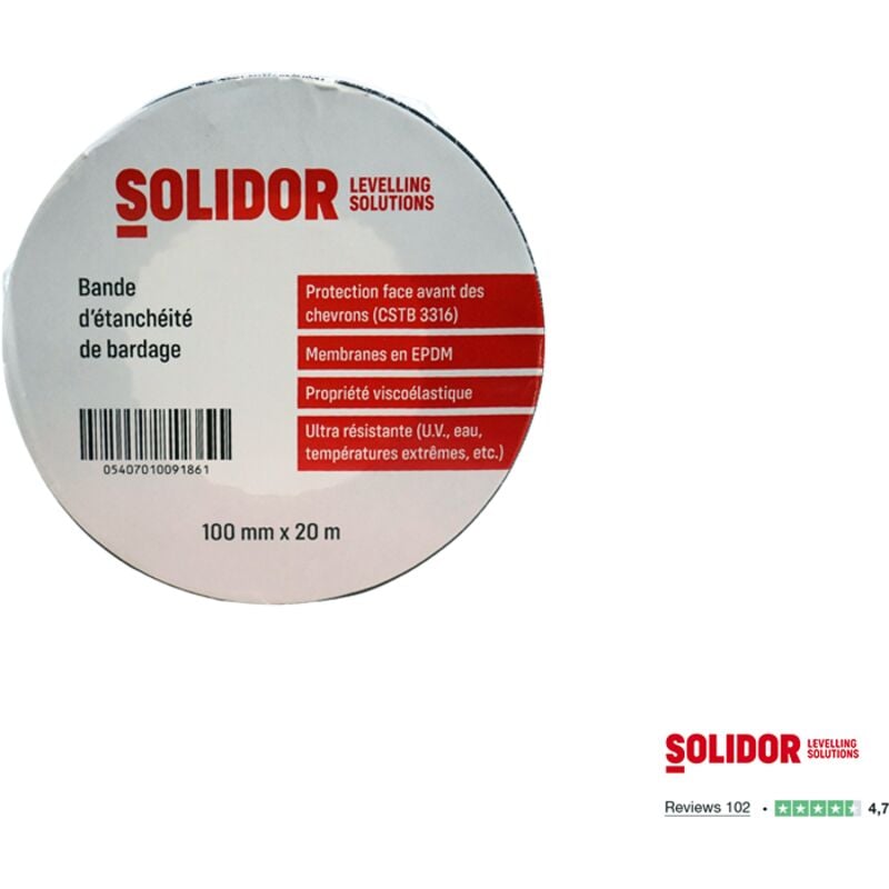 Solidor - epdm 100mm x 20 ml - Bande d'étanchéité pour liteau & lambourde