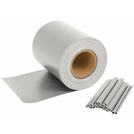 Bande d'intimité pour tapis à double tringle 70 m x 19 cm gris