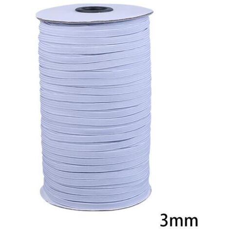 Bande Élastique 3Mm 146M Cordon Extensible Pour Fabrication De Gaines De Masque