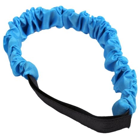 Bande élastique pour course à trois jambes - Jeu d'équipe en plein air - Sangle ajustable bleue